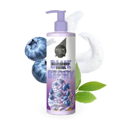 Organic Shop Blissful Treat, Blueberry Swirl Silky Shower Gel (Zakręcona jagoda, Jedwabisty żel pod prysznic)