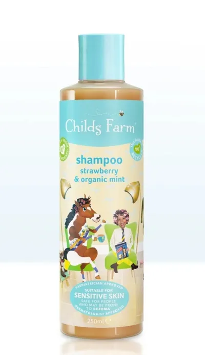 Childs Farm Strawberry & Organic Mint, Shampoo (Truskawka i Organiczna mięta, Szampon do włosów dla dzieci)