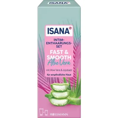 Isana Aloe Vera, Fast & Smooth Set (Zestaw do depilacji okolic intymnych)