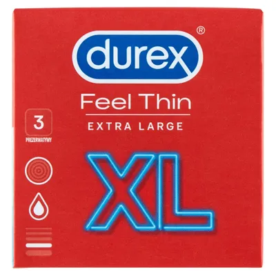 Durex Feel Thin Extra Large, Prezerwatywy XL