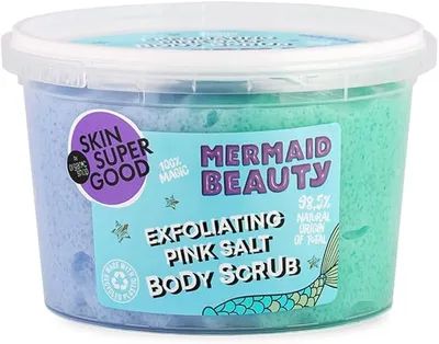 Planeta Organica Mermaid Beauty, Exfoliating Pink Salt Body Scrub (Złuszczający peeling do ciała z różową solą i borówką)