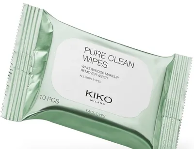 Kiko Milano Pure Clean Wipes, Waterproof Makeup Remower Wipes (Chusteczki do demakijażu wodoodpornego)