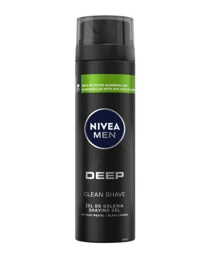 Nivea Men, Deep, Clean Shave (Żel do golenia z aktywnym węglem)