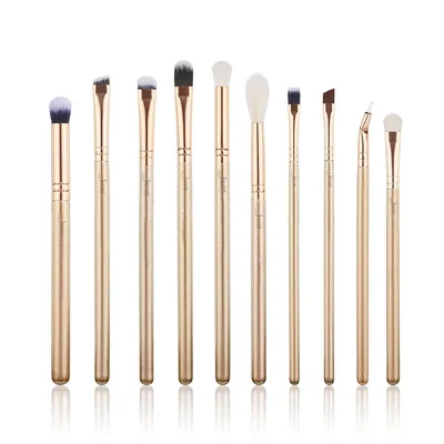 Jessup T412 Golden/Rose Gold Brush Set (Zestaw 10 pędzli do makijażu oczu)