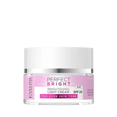 Eveline Cosmetics Perfect Bright, Brightening Light Cream SPF20 (Lekki krem rozświetlający na dzień SPF20)
