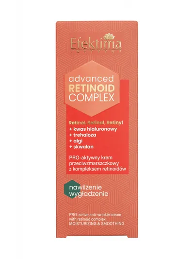 Efektima Advanced Retinoid Complex, Nawilżenie i Wygładzenie, Pro-aktywny krem przeciwzmarszczkowy z kompleksem retinoidów