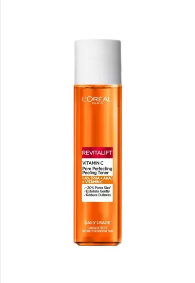 L'Oreal Paris Revitalift, Vitamin C Pore Perfecting Peeling Toner (Tonik do twarzy z witaminą C)