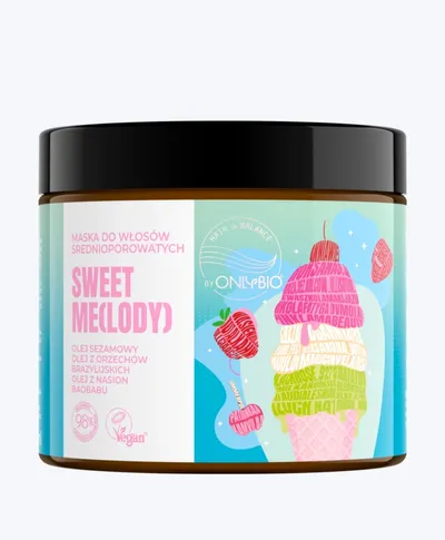 OnlyBio Hair in Balance, Maska  do włosów średnioporowatych `Sweet Me(lody)`