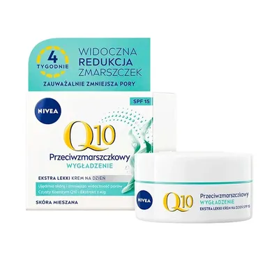 Nivea Q10 Power, Wygładzenie, Przeciwzmarszczkowy krem do twarzy  z filtrem SPF15
