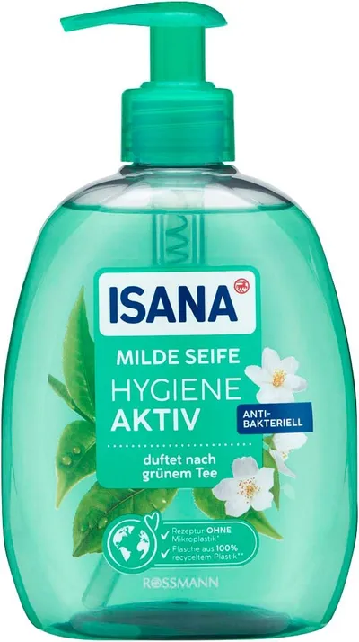Isana Hygiene-Aktiv, Green Tea, Liquid Soap (Mydło do rąk w płynie z zieloną herbatą)