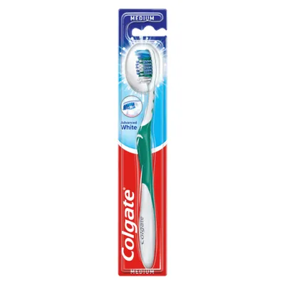 Colgate Advanced White, Medium, Średnia szczoteczka do zębów
