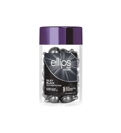 Ellips Silky Black, Hair Vitamin with Pro-Keratin Complex (Jedwabna Noc, Witaminy do włosów)