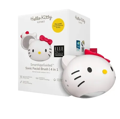 Geske Geske x Hello Kitty, Sonic Facial Brush 4 in 1 (Szczoteczka soniczna do oczyszczania twarzy z aplikacją)