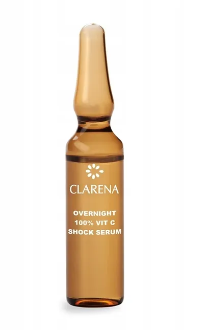 Clarena Overnight 100% Vit C Shock Serum (Odmładzające serum w ampułce na noc)
