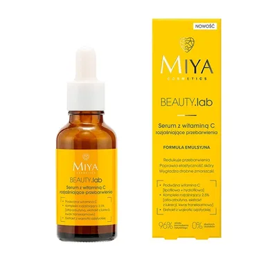 Miya Cosmetics BEAUTY.lab, Serum z witaminą C rozjaśniające przebarwienia (nowa wersja)