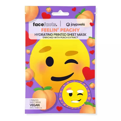 Face Facts Feelin' Peachy, Hydrating Printed Sheet Mask (Nawilżająca maseczka do twarzy w płachcie)