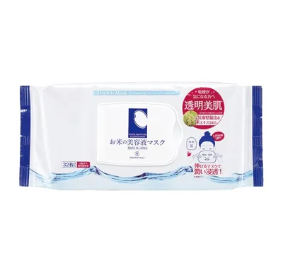 Momotani White Moisture Essence Mask (Nawilżająco-rozjaśniająca maska do twarzy z esencją ryżową)