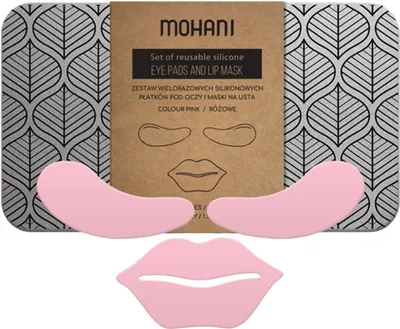 Mohani Reusable Silicone Eye Pads & Lip Mask (Wielorazowe silikonowe płatki pod oczy+ wielorazowa silikonowa maska na usta)