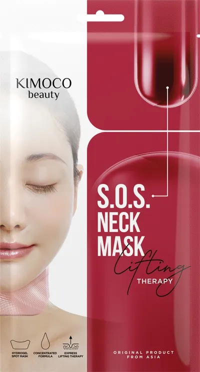 Kimoco Beauty S.O.S.  Express Lifting Therapy Neck Mask Lifting (Wypełniająca maska punktowa na szyję z hydrożelu)