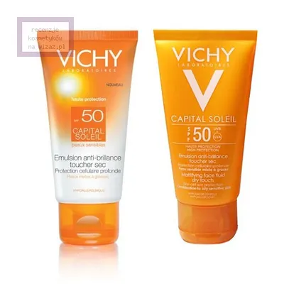 Vichy Capital Soleil, Emulsion Anti-Brillance Toucher Sec SPF 50 (Matująca emulsja do twarzy SPF 50 - wersja 2012)