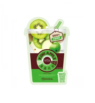 Mediheal Vita, Kiwi Apple Mask (Kiwi i Jabłko, Maska wygładzająco-odświeżająca (nowa wersja))