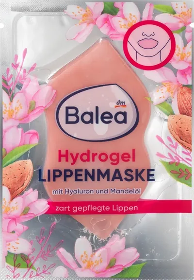 Balea Hyaluron & Sweet Almond Oil Hydrogel Lip Mask (Hialuronem i olej ze słodkich migdałów, Hydrożelowa maska do ust)
