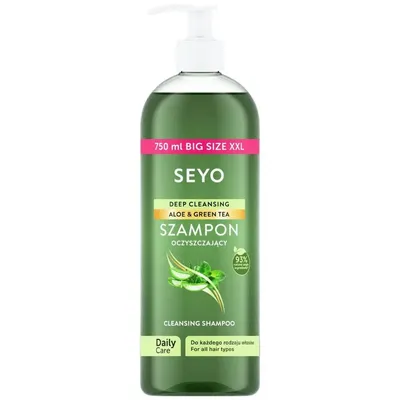 Seyo Daily Care Aloe Green Tea, Szampon oczyszczający