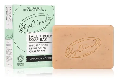 UpCircle Cinnamon + Ginger Face & Body Soap Bar (Cynamon i Imbir, Naturalne mydło do ciała)