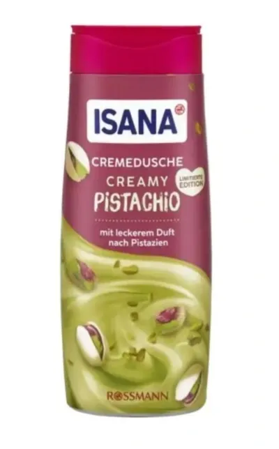 Isana Creamy Pistachio, Creamy Shower Gel (Kremowy żel pod prysznic o zapachu pistacji)