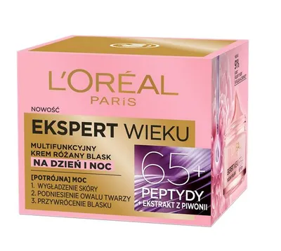 L'Oreal Paris Ekspert Wieku, Różany blask, Multifunkyjny kem na dzień i na noc 65+