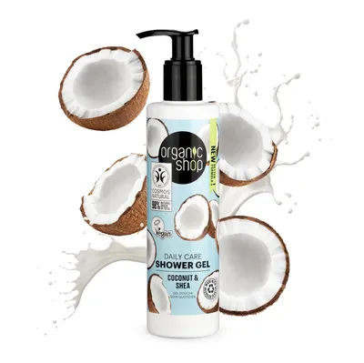 Organic Shop Coconut & Shea, Daily Care Shower Gel (Kokos i Shea, Żel pod prysznic)