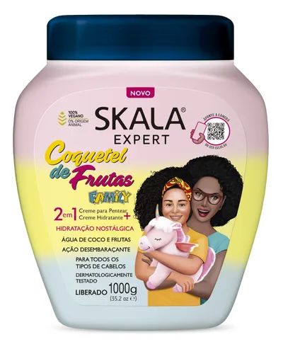 Skala Expert CoQuetel de Fruitas Family, Mask Leave-in Cream (Maska do włosów kręconych uniwersalna)