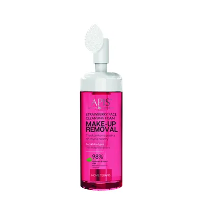 Apis Home Terapis, Make-Up Removal Strawberry Face Cleansing Foam (Truskawkowa pianka do mycia twarzy)