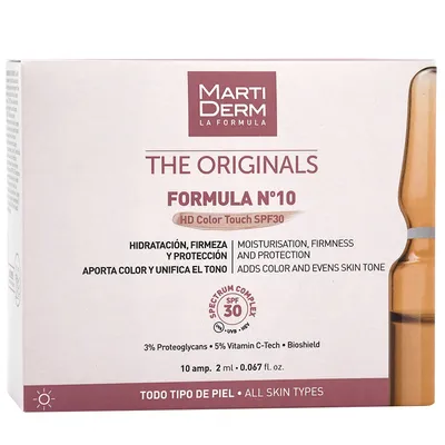 MartiDerm The Originals, Formula No.10 (Nawilżająco-ujędrniające serum do twarzy w ampułkach)