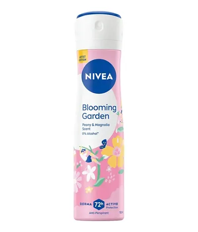Nivea Blooming Garden, Peony & Magnolia, Derma 72H Active Protection, Anti-Perspirant (Antyperspirant w sprayu)