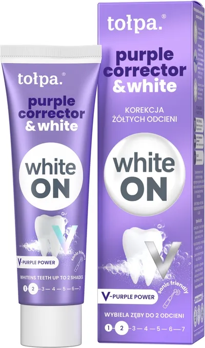 WhiteON Purple Corrector & White, Wybielająca pasta do zębów