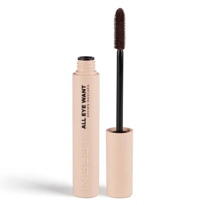 Inglot All Eye Want, Brown Mascara (Brązowy tusz do rzęs)