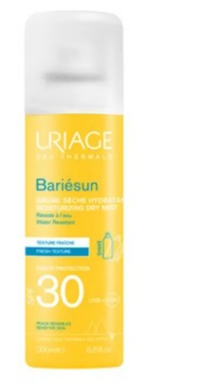 Uriage Bariesun, Invisible Spray UVB+UVA SPF30 (Wodoodporny spray przeciwsłoneczny SPF30)
