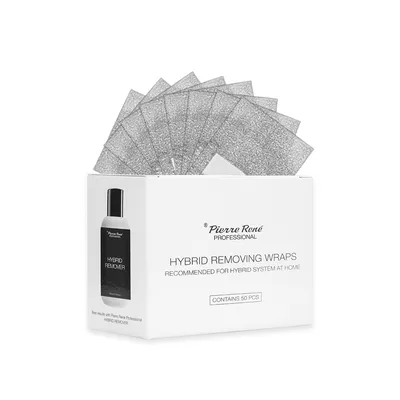 Pierre Rene Hybrid Removing Wraps (Folia do usuwania lakieru hybrydowego z wacikiem)