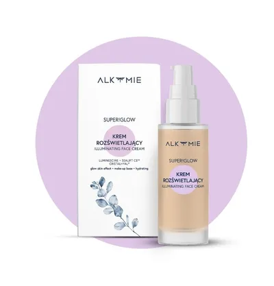 Alkmie Super! Glow, Iluminating Face Cream (Rozświetlający krem z perłowymi mikropigmentami)