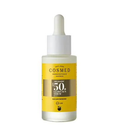 Cosmed un Essential, Glowy Sun Serum SPF50+ (Nawilżające serum do twarzy z filtrem SPF50+)