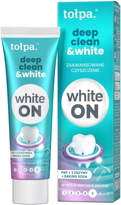 WhiteON Deep Clean & White, Wybielająca pasta do zębów