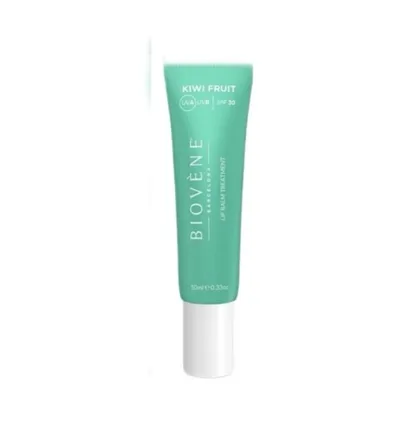 Biovene Barcelona Kiwi Fruit, Water Resistant Lip Balm SPF30 (Kiwi, Wodoodporny balsam do ust SPF30)