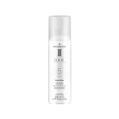 Medavita Idol, Curly Glow Hair Mousse 5 (Mocno utrwalająca pianka dyscyplinująca loki)