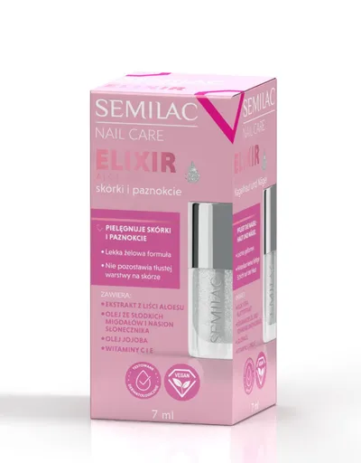 Semilac Nail Care, Elixir do paznokci i skórek z aloesem