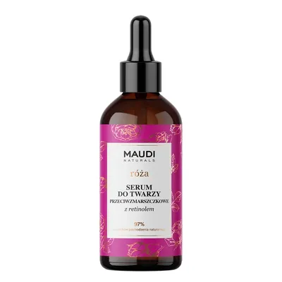 Maudi Naturals Róża, Przeciwzmarszczkowe serum do twarzy  z retinolem