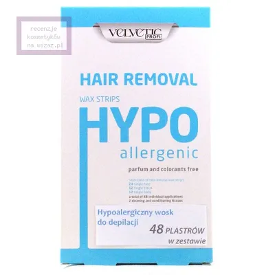 Coloris Velvetic, Hypo Allergic Hair Removal Wax Strips (Hypoalergiczny wosk do depilacji w plastrach)