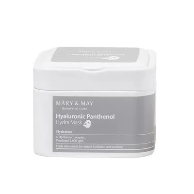 Mary & May Hyaluronic Panthenol, Hydra Mask (Nawadniające maseczki do twarzy w płachcie)