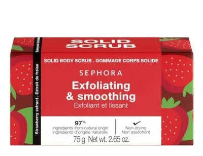 Sephora Collection, Exfoliating & Smoothing, Solid Body Scrub (Oczyszczająco-złuszczający peeling do ciała w kostce)