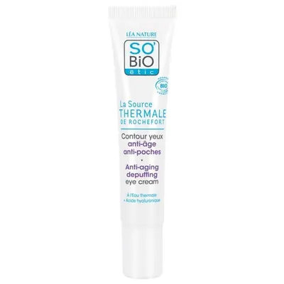SO'BiO Etic La Source Thermale, Anti-Aging Depuffing Eye Cream (Wygładzający żel pod oczy)